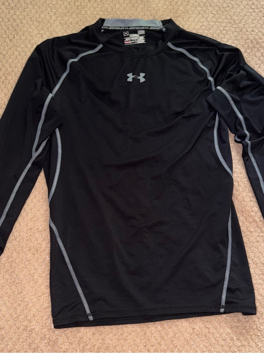 Under Armour Black Compression HeatGear Long Sleeve Top